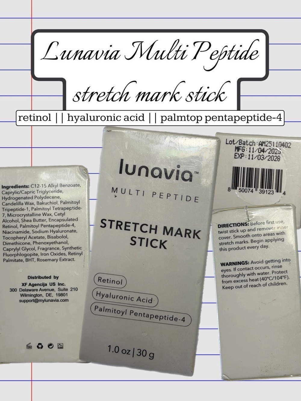 Lunavia Multi Peptide Stretch Mark Stick